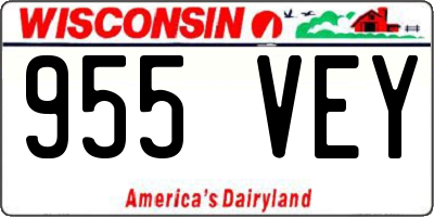 WI license plate 955VEY