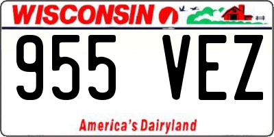 WI license plate 955VEZ