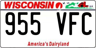 WI license plate 955VFC