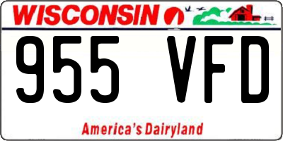 WI license plate 955VFD