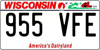 WI license plate 955VFE