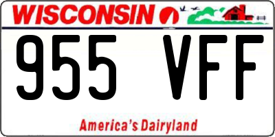 WI license plate 955VFF
