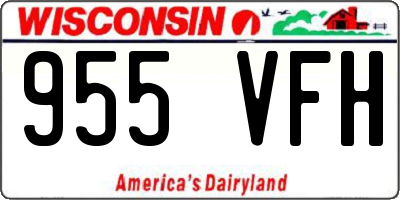 WI license plate 955VFH
