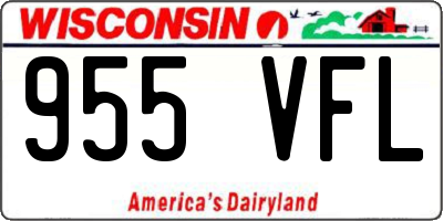 WI license plate 955VFL