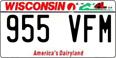 WI license plate 955VFM