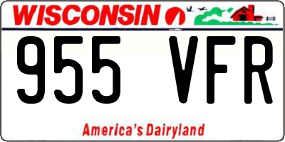 WI license plate 955VFR