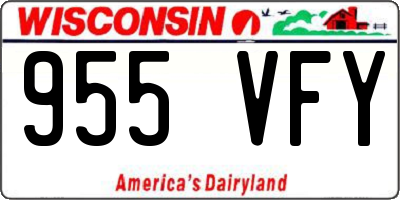 WI license plate 955VFY