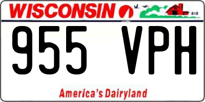 WI license plate 955VPH