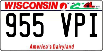 WI license plate 955VPI