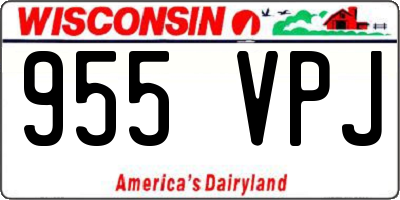 WI license plate 955VPJ