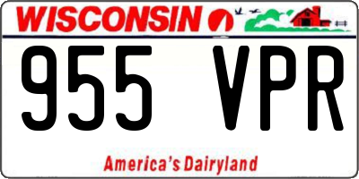 WI license plate 955VPR