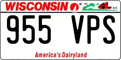 WI license plate 955VPS
