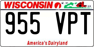 WI license plate 955VPT