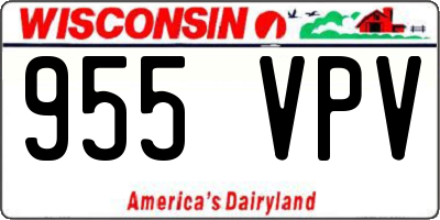WI license plate 955VPV