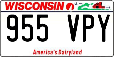 WI license plate 955VPY