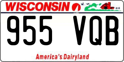 WI license plate 955VQB