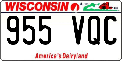 WI license plate 955VQC