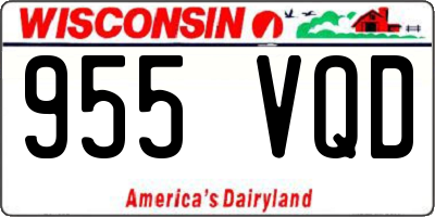 WI license plate 955VQD
