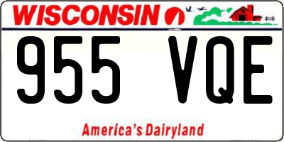WI license plate 955VQE