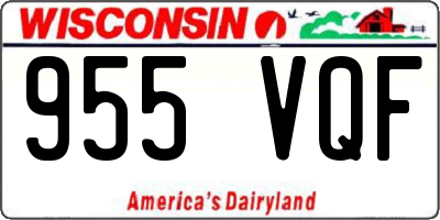 WI license plate 955VQF