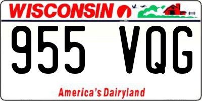 WI license plate 955VQG