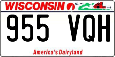 WI license plate 955VQH