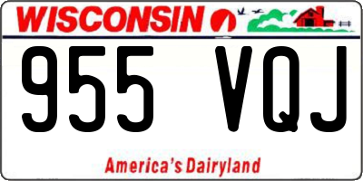 WI license plate 955VQJ