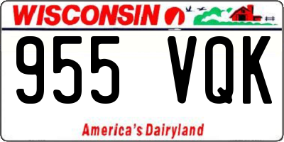 WI license plate 955VQK