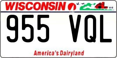 WI license plate 955VQL