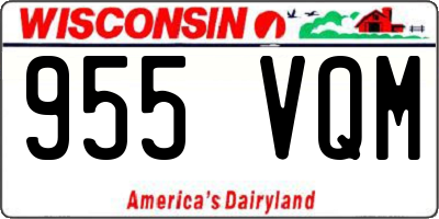 WI license plate 955VQM
