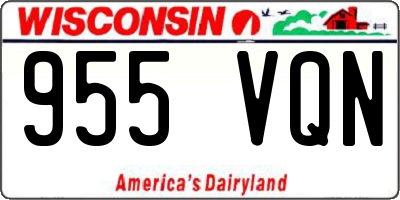 WI license plate 955VQN