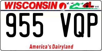 WI license plate 955VQP