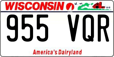 WI license plate 955VQR