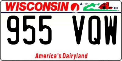 WI license plate 955VQW