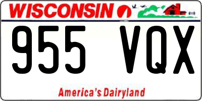 WI license plate 955VQX