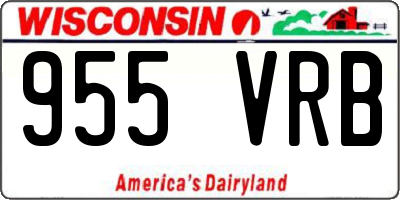 WI license plate 955VRB