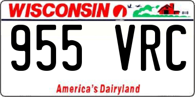 WI license plate 955VRC
