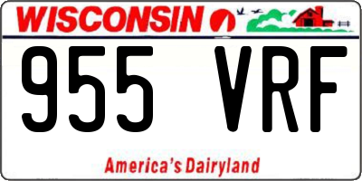 WI license plate 955VRF