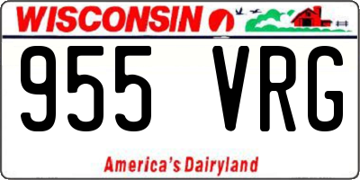 WI license plate 955VRG