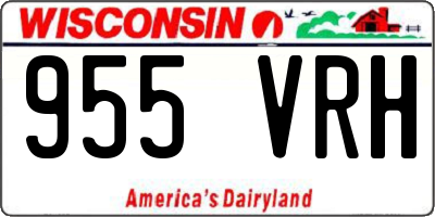 WI license plate 955VRH