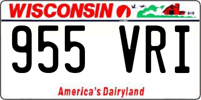 WI license plate 955VRI