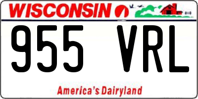 WI license plate 955VRL