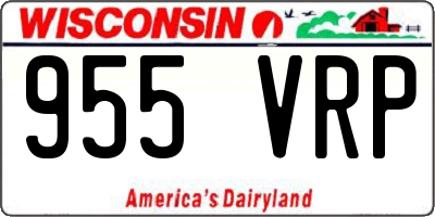 WI license plate 955VRP