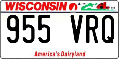 WI license plate 955VRQ