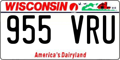 WI license plate 955VRU