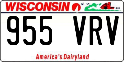 WI license plate 955VRV