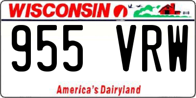 WI license plate 955VRW