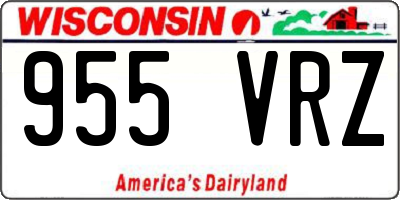 WI license plate 955VRZ