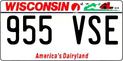 WI license plate 955VSE