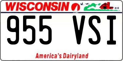 WI license plate 955VSI